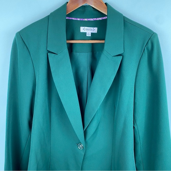 NWT Nanette Lepore Evergreen Single Button Front Blazer size 12 - Picture 3 of 10